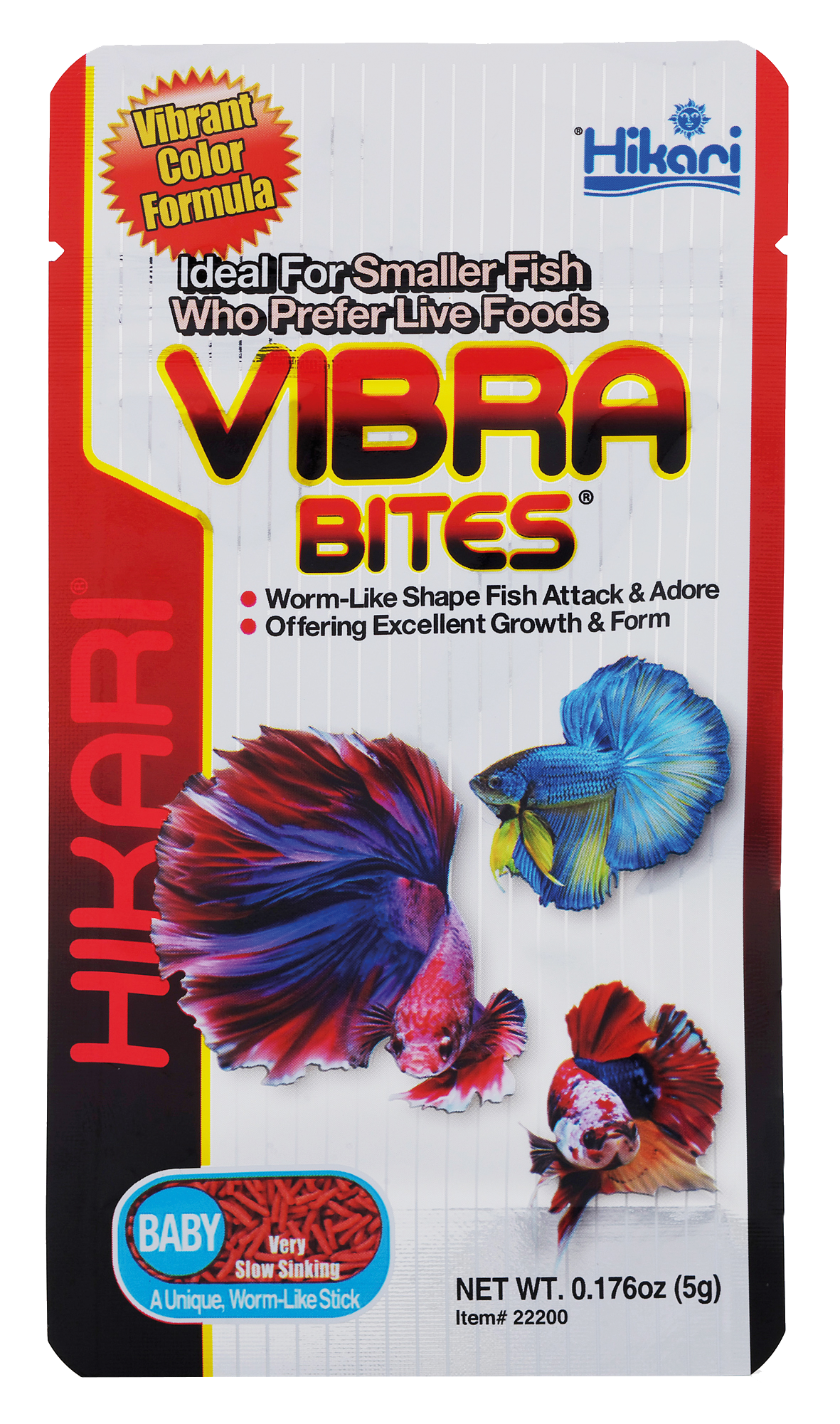 Product image of vibra bites baby fish food.